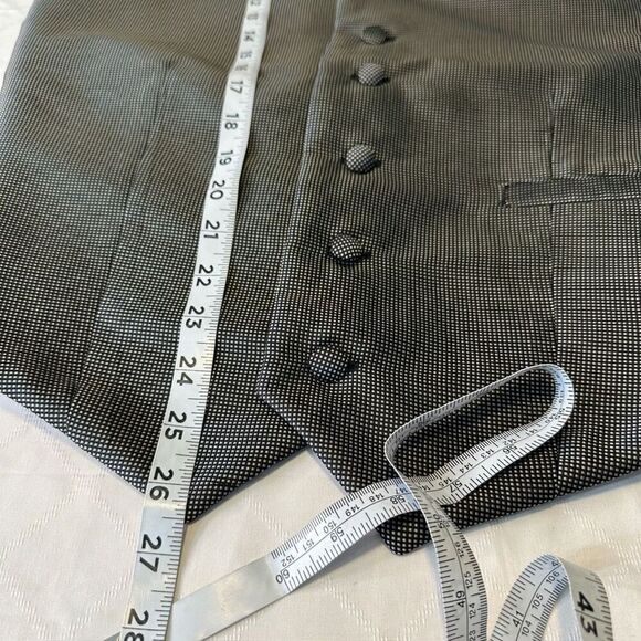 Carrot & Gibbs Mens Pure Silk Waistcoat Vest Large USA Handmade Formal Luxe - Picture 7 of 8